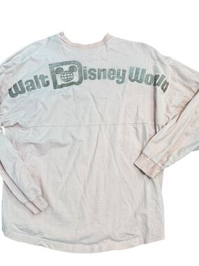 Walt Disney World Spirit Jersey Pink Silver Glitter Puff Print‎ Womens XL 1971